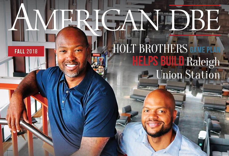 Torry and Terrence Holt on cover of Fall 2018 American DBE Magazine